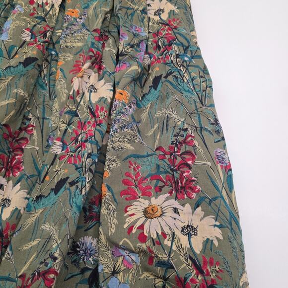 Vintage Geiger Pleated Floral Skirt Light-Weight Wool UK 42 US 12 - Picture 8 of 11